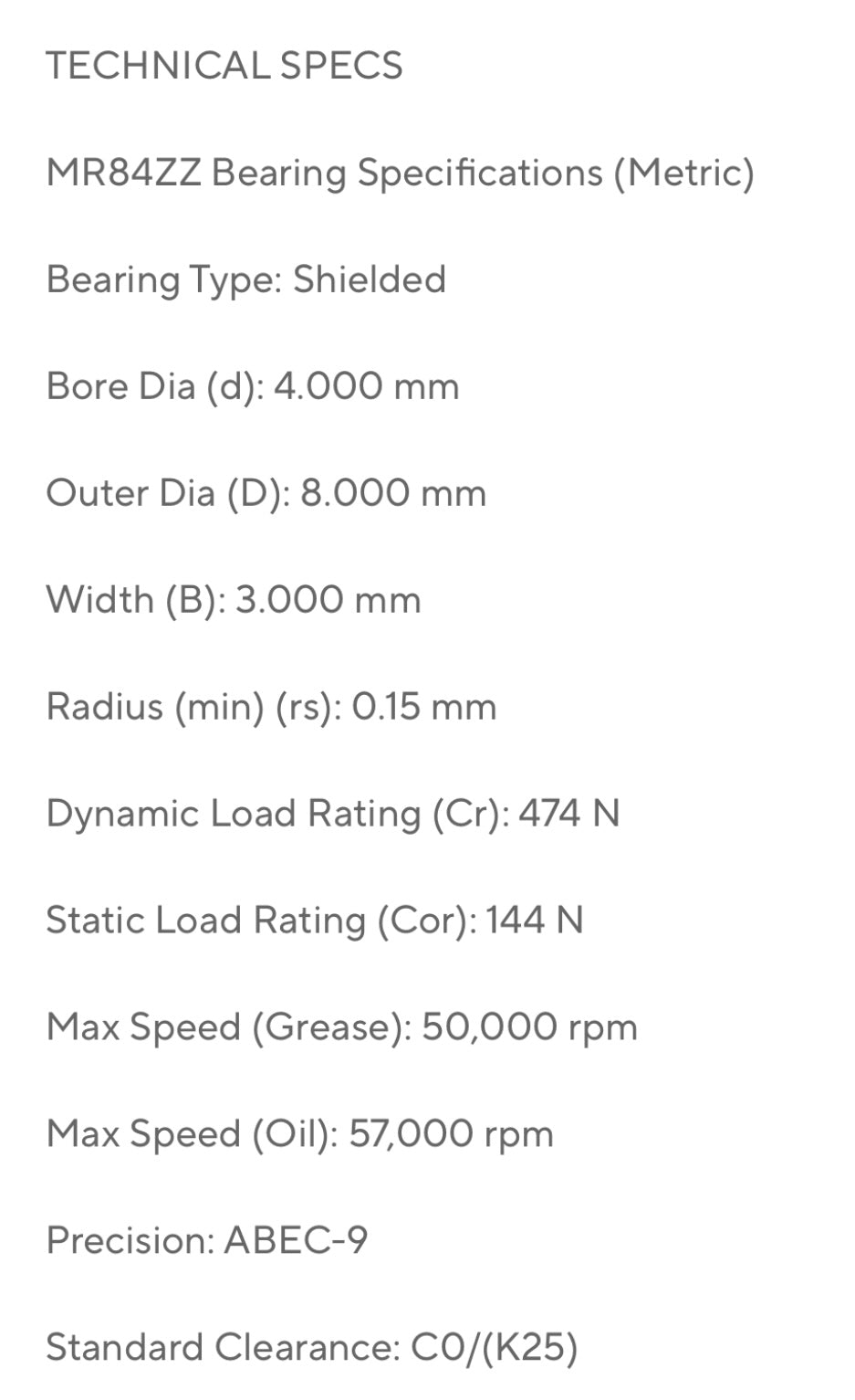 RPM PRO 4x8x3 Abec9 metal shield 2pc