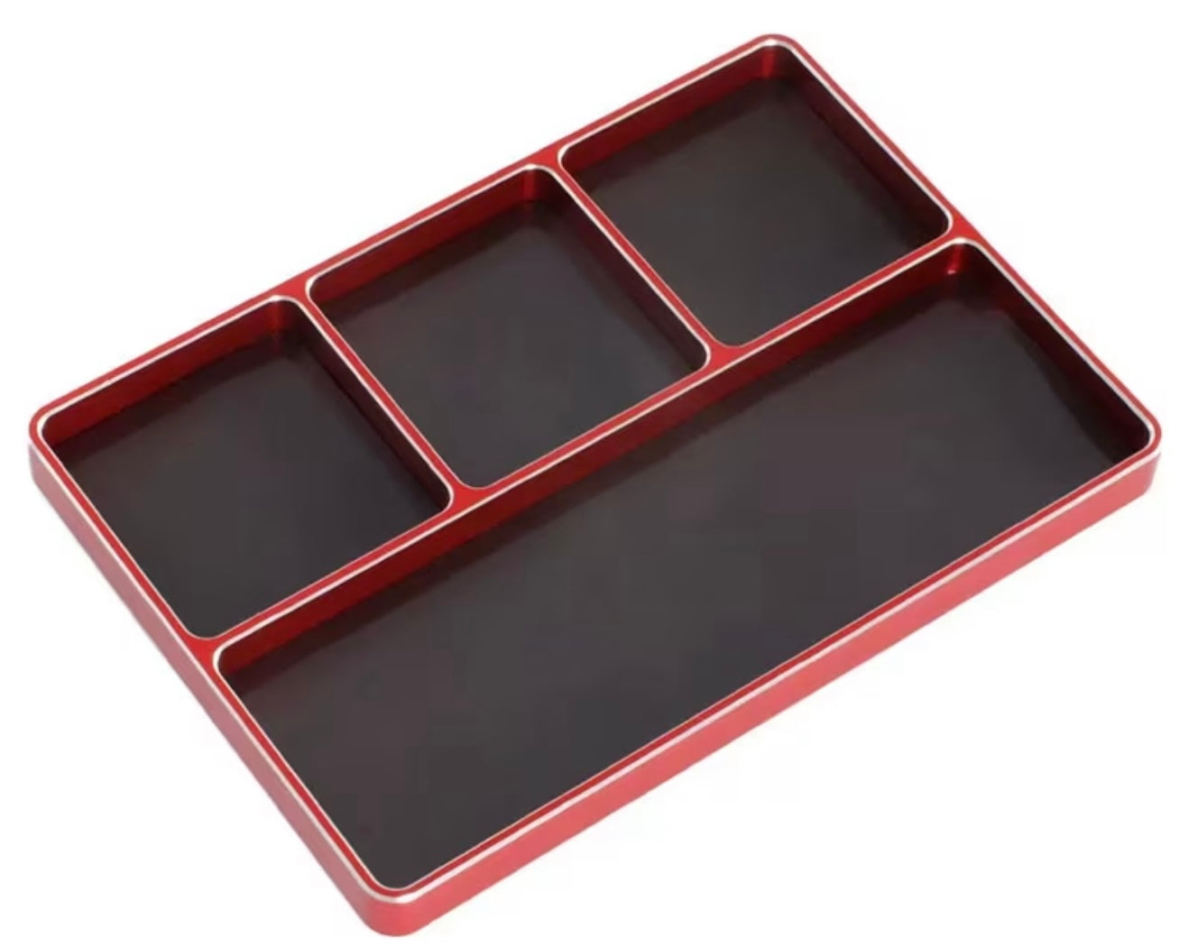 RPM Aluminium magnetic parts tray red .