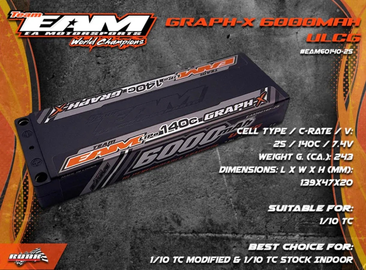 TEAM EAM GRAPH-X 6000MAH LIPO 2S ULCG 140C