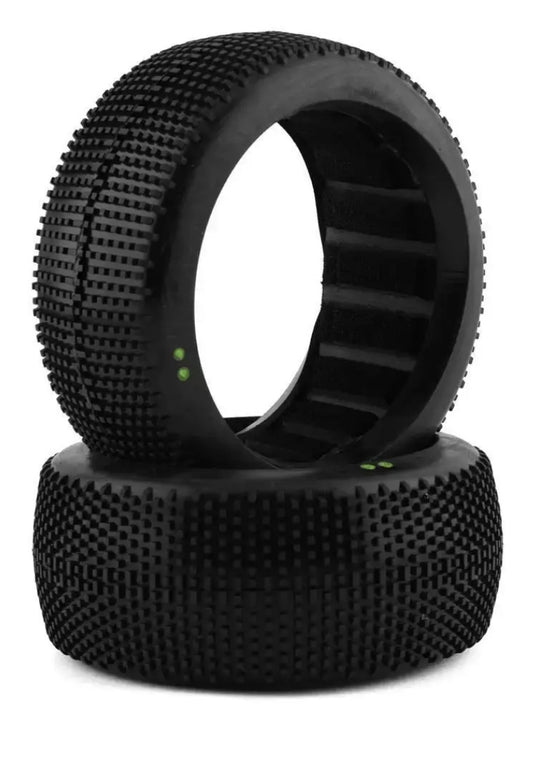 RAW SPEED SUPERMINI 1/8 BUGGY TIRE - SUPERSOFT WITH BLACK INSERT - RS180109SSB