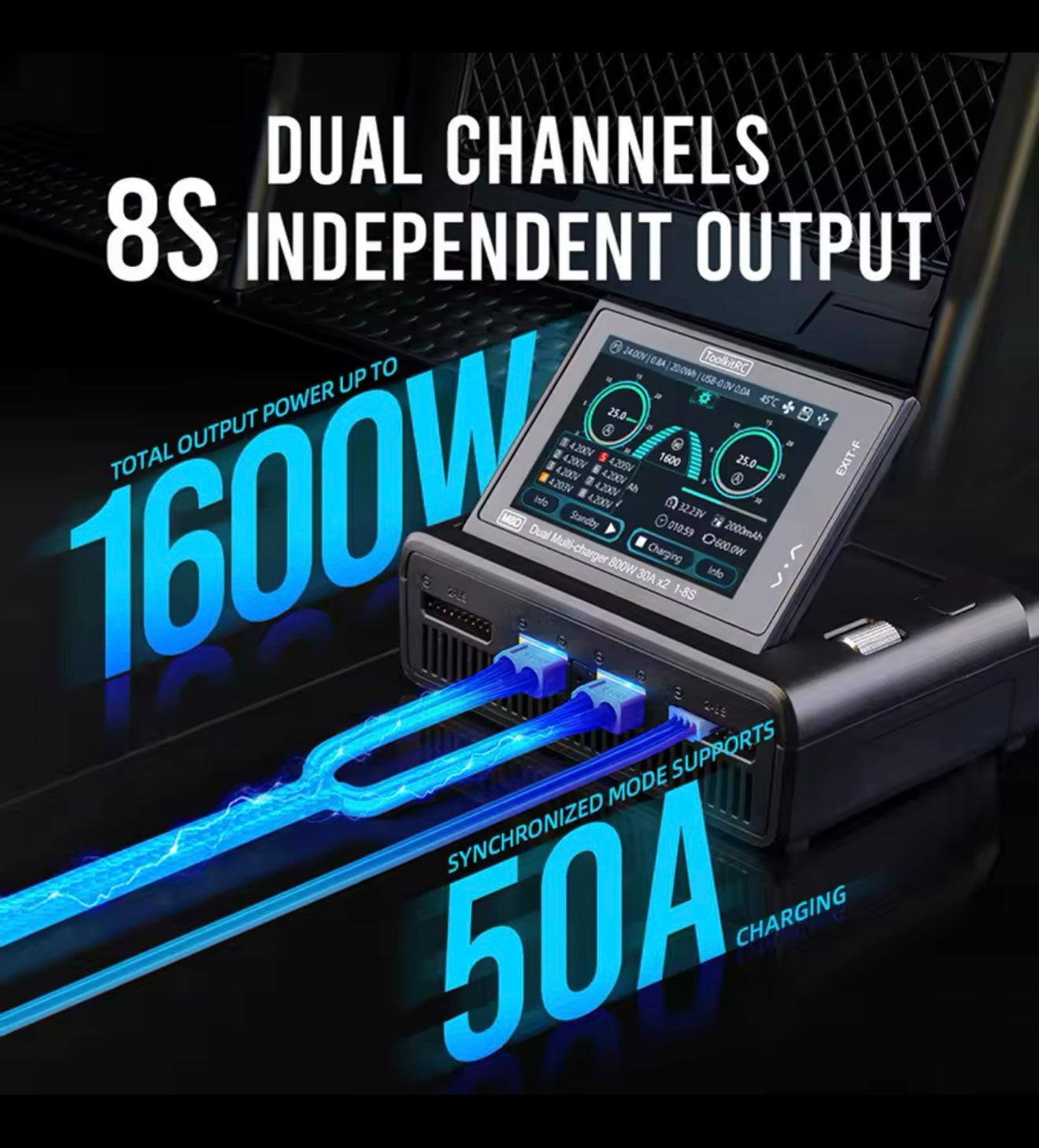 TOOLKITRC M8D 2 CHANNEL TOUCH SCREEN CHARGER