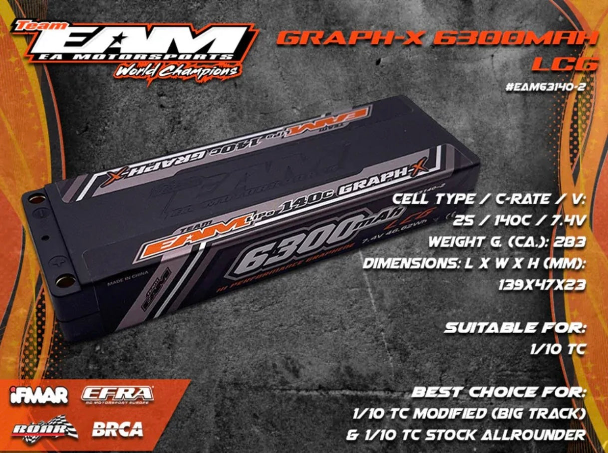 TEAM EAM GRAPH-X 6300MAH LIPO 2S LCG 140C