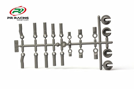 Grey-Shock End & Spring Cup Set & Rod End x2pcs