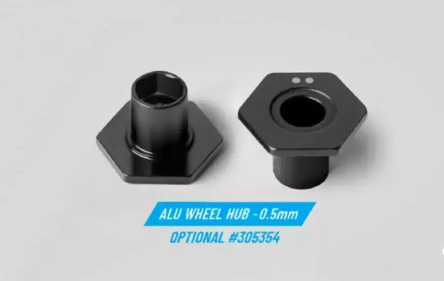 XRAY X4 ALU WHEEL HUB - SPRING CLIP - OFFSET -0.5MM - SWISS 7075 T6 (2)
