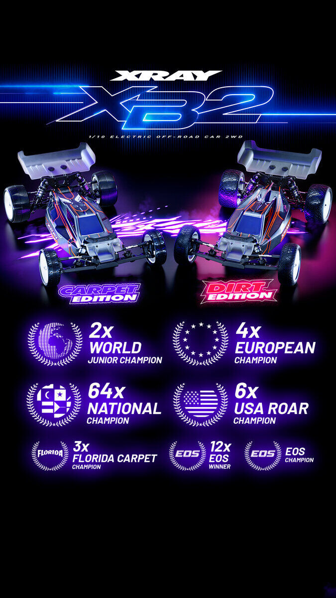 XRAY XB2D'26 - 2WD 1/10 ELECTRIC OFF-ROAD CAR - DIRT EDITION