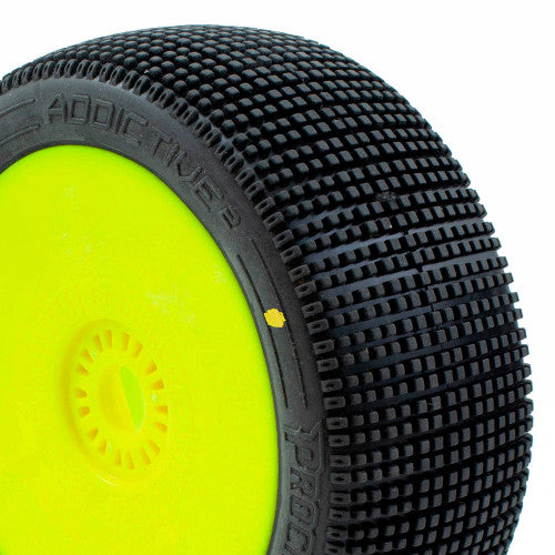ADDICTIVE V2 BUGGY C2 (SOFT) PRE-MOUNTED YELLOW (2PCS.)