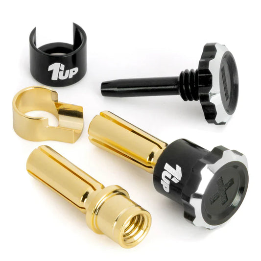 1up Racing Lockdown Adjustable Bullet Plugs (5mm Plug) (Assorted Colours)