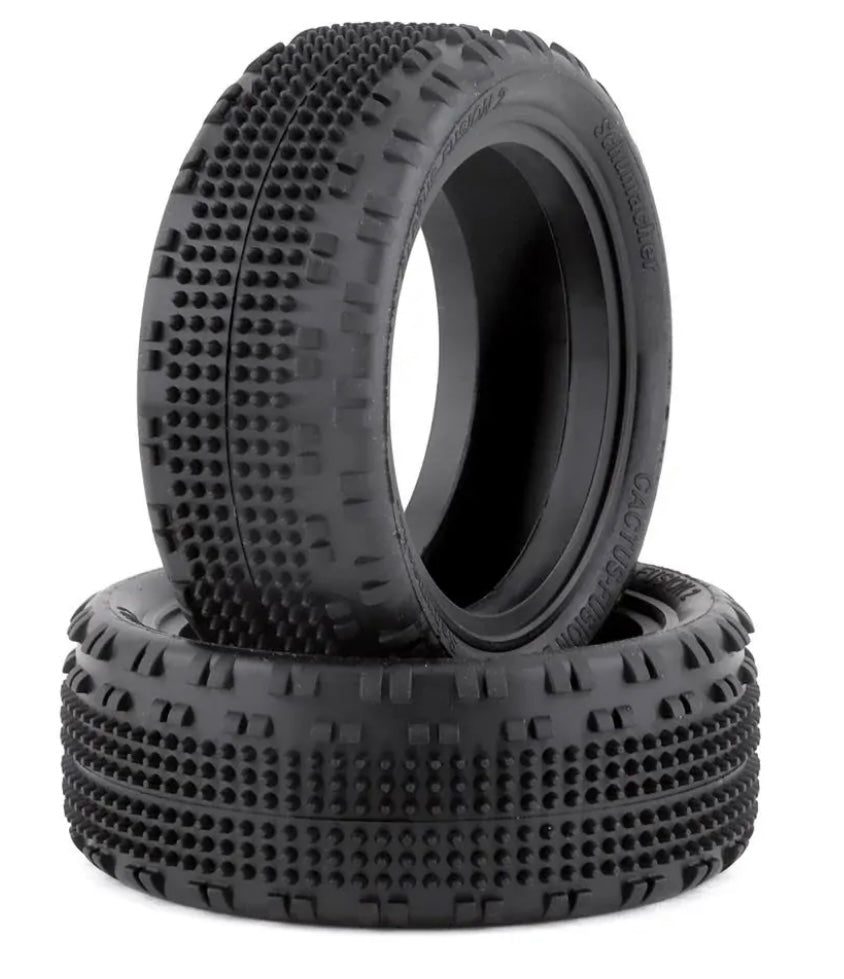 SCHUMACHER CACTUS FUSION 2 1/10 4WD TYRES FRONT YELLOW - SCH-U6895