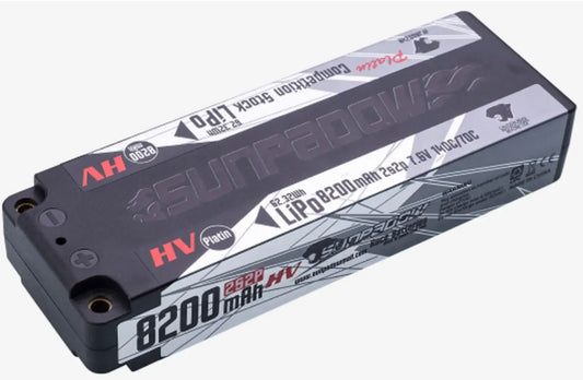 SUNPADOW PLATIN HV 8200MAH 7.6V 2S 140/70C LIPO (5MM, 312G) JA0024H