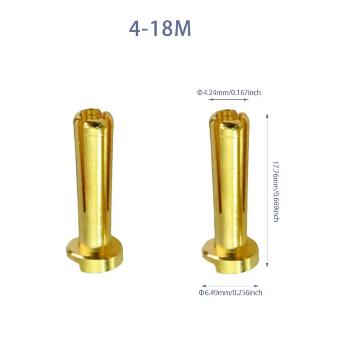 RPM 4mm low profile bullet connector
