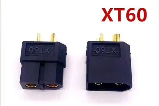 XT-60 Plug Male(Male bullet with female housing)2 pairs per bag BLACK