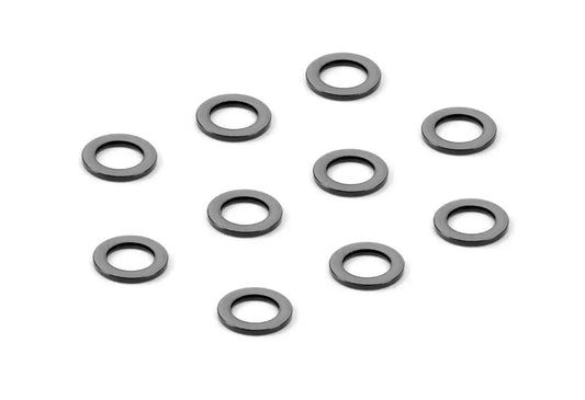 XRAY ALUMINIUM SHIM BLACK 10PCS 3 sizes 3x5x.5,3x5x1,3x5x2