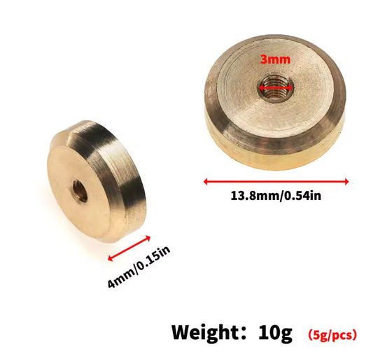 RPM ROUND BRASS WEIGHT 10g