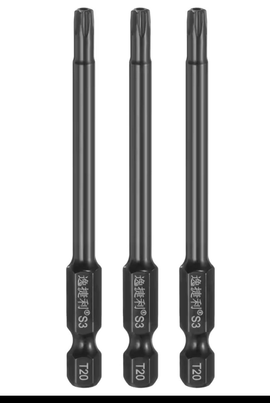 RPM T7 torx screw hex driver 75mm long