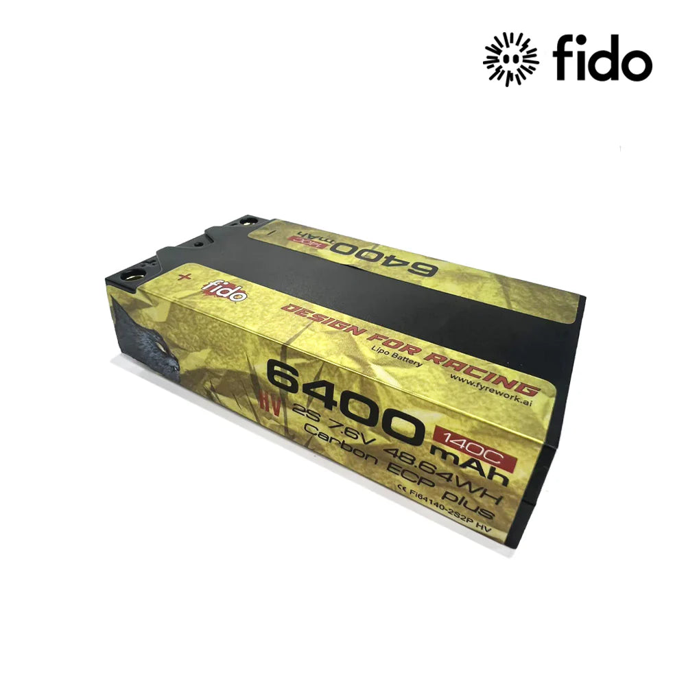 Fido 6400mAh 2S 7.6V 140C HV Shorty LiPo Battery