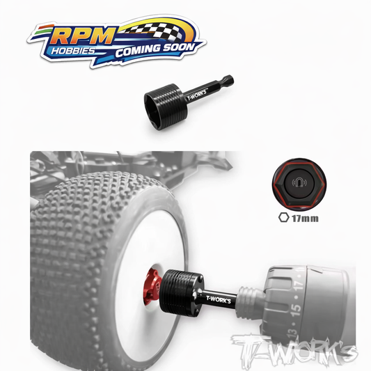 T works TT-087-17 Short 17mm Alum. Magnetic Nut Driver Attachment.