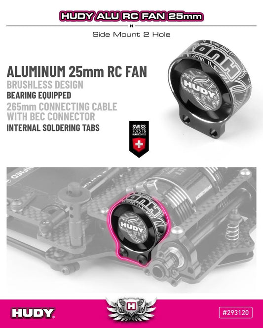 Hudy Alu Rc Fan 25Mm - Side Mount 2 Hole SKU: HD293120
