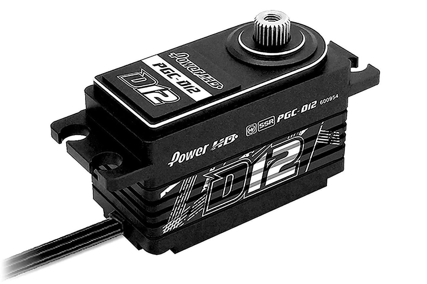 Power HD Silver Aluminium D12 Low Profile HV Coreless 12.5kg 7.4v Metal Geared Servo
