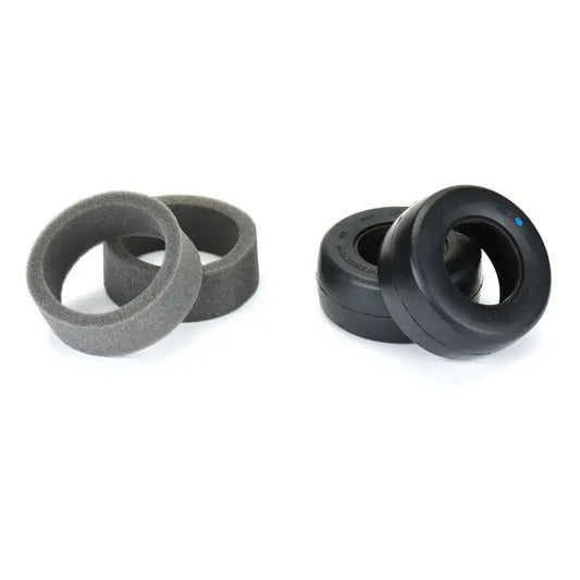 Proline 1/10 Reaction HP SC 2.2/3.0 Ultra Blue Drag Racing Belted Tires (2) For SC Rear - PR10170-03