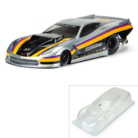 Proline Chevrolet® Corvette™ C7 Pro-Mod Clear Body for Slash® 2wd Drag Car - 1571-40