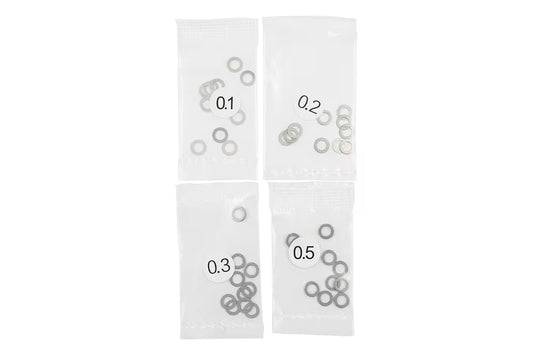 Yeah Racing Stainless Steel 3x5mm Washer Shim Set 0.1, 0.2, 0.3, 0.5mm