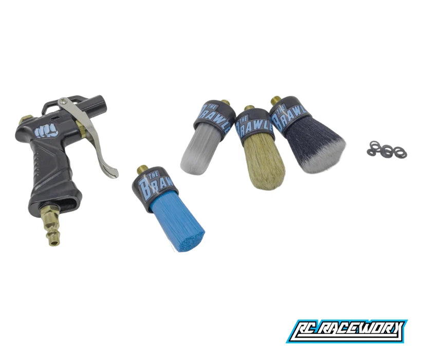 RC RACEWORX Brawler Prep Brush V2 Complete Kit - BLACK