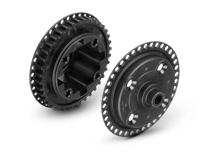 NEW X4 Comp. Gear Diff Case w 38T Pulley&Cover for Uni Bulkheads